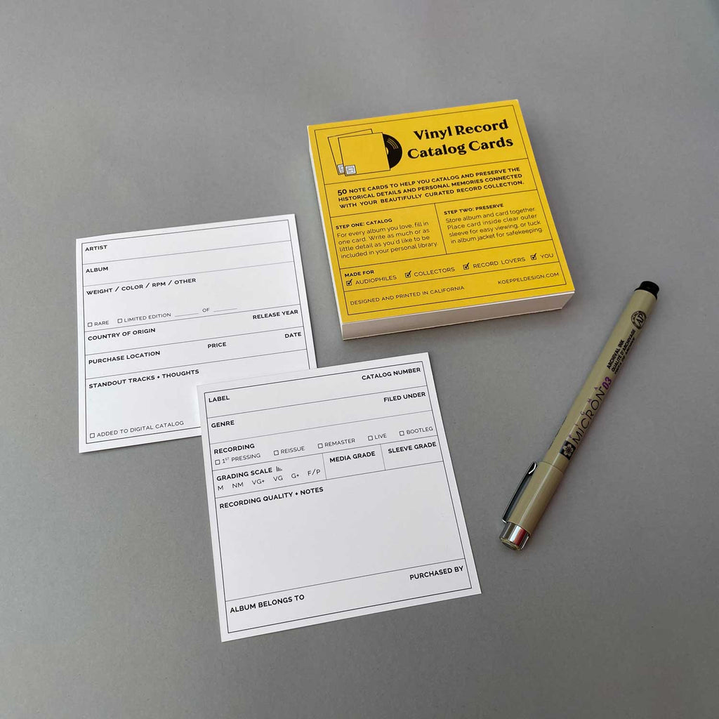 Catalog Cards for vinyl records Koeppel Design