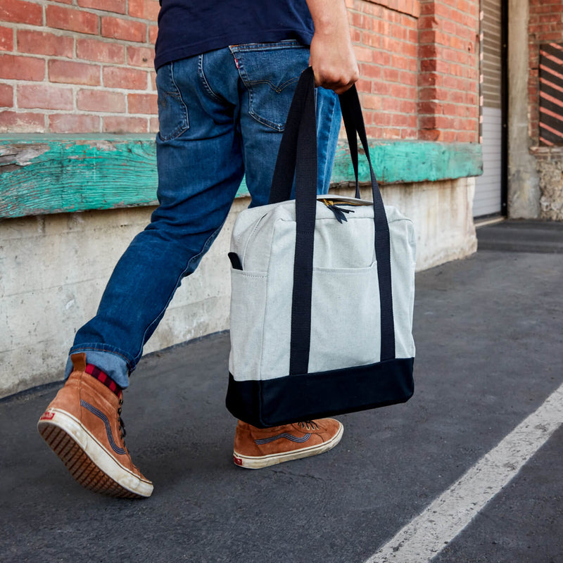 The Record Tote, a minimal wood-based tote by Koeppel Design